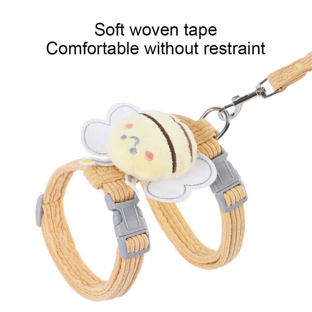 Little Bee Cat Dog Traction Rope Adjustable Double Layer Pet Safety Rope Pet Outdoor Walking Towing Rope Pet Products