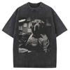 Funny Smoking Dog Cooking Tshrit Vintage Washed Tshirt S Oversized Loose Cotton Harajuku Tee Shirts Casual Streetwear Unisex