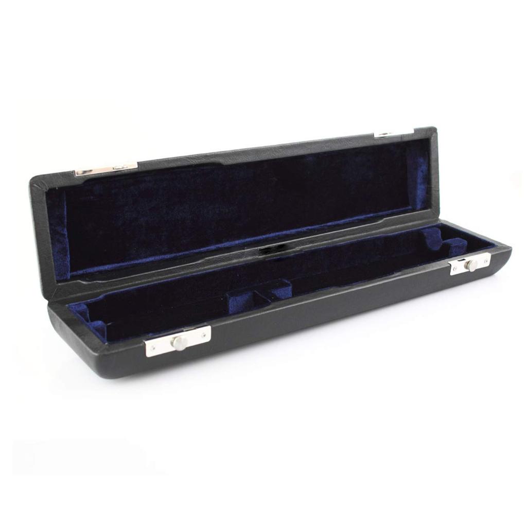 Black Leather Hard Flute Case for Woodwind Instruments A'sTool 16-Hole