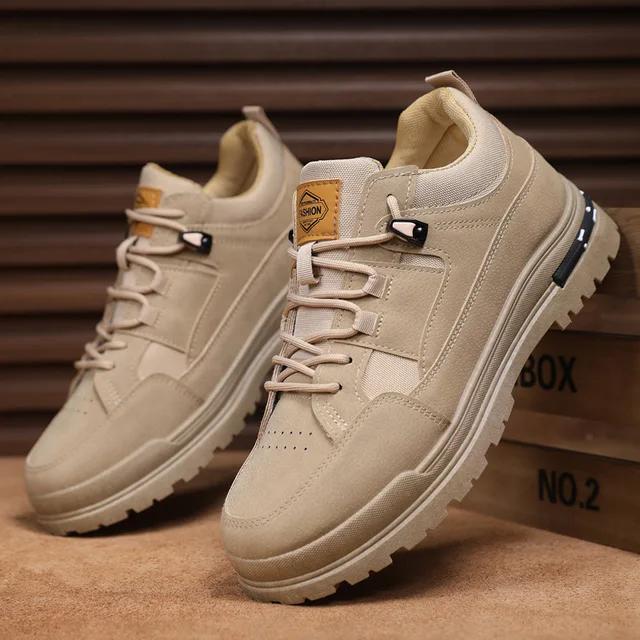 Men's Shoes 2025 New Autumn and Winter Casual Sports Shoes Fashionable Thick Soled Board Shoes Outdoor Anti Slip Workwear Shoes