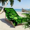 Green Clover Pattern Design Beach Towel Quick-drying for Travel Outdoor Sports Jogging Beach and Swimming