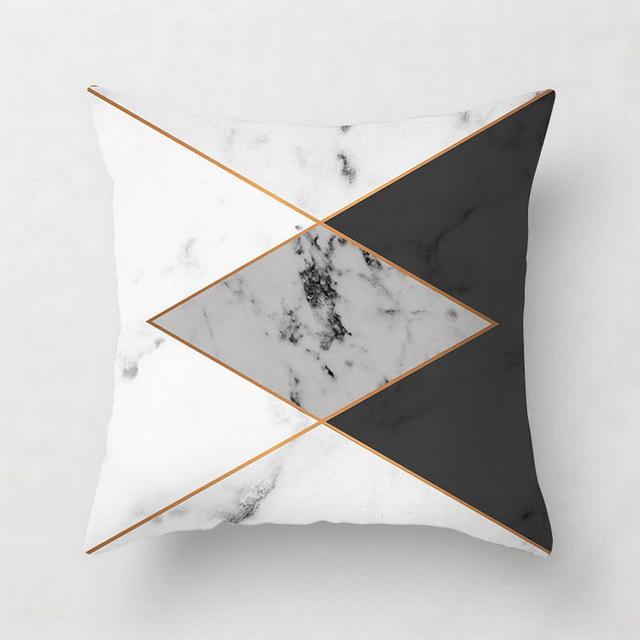Marble-Patterned Geometry Throw Pillow Covers With Digital Printing Of Short Plush Fabric Car-Shaped Sofa Cushion Home Decor