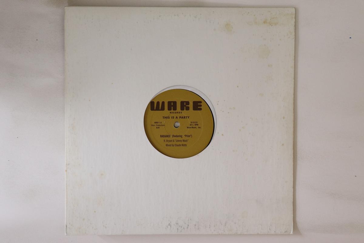 

12inch Record RADIANCE This Is A Party Micstro W001 WARE 2004 US Rap HipHopRB Used