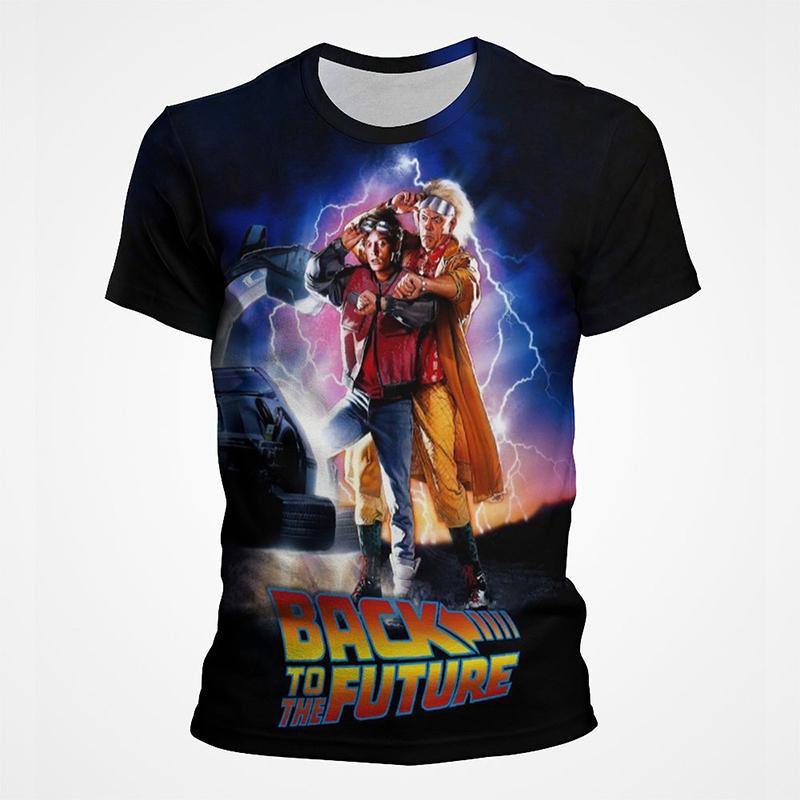 

Back To The Future Movie 3D Print T-Shirts Men Women Fashion Oversized Short Sleeve T Shirt Harajuku Male Tees Tops Man Clothing S