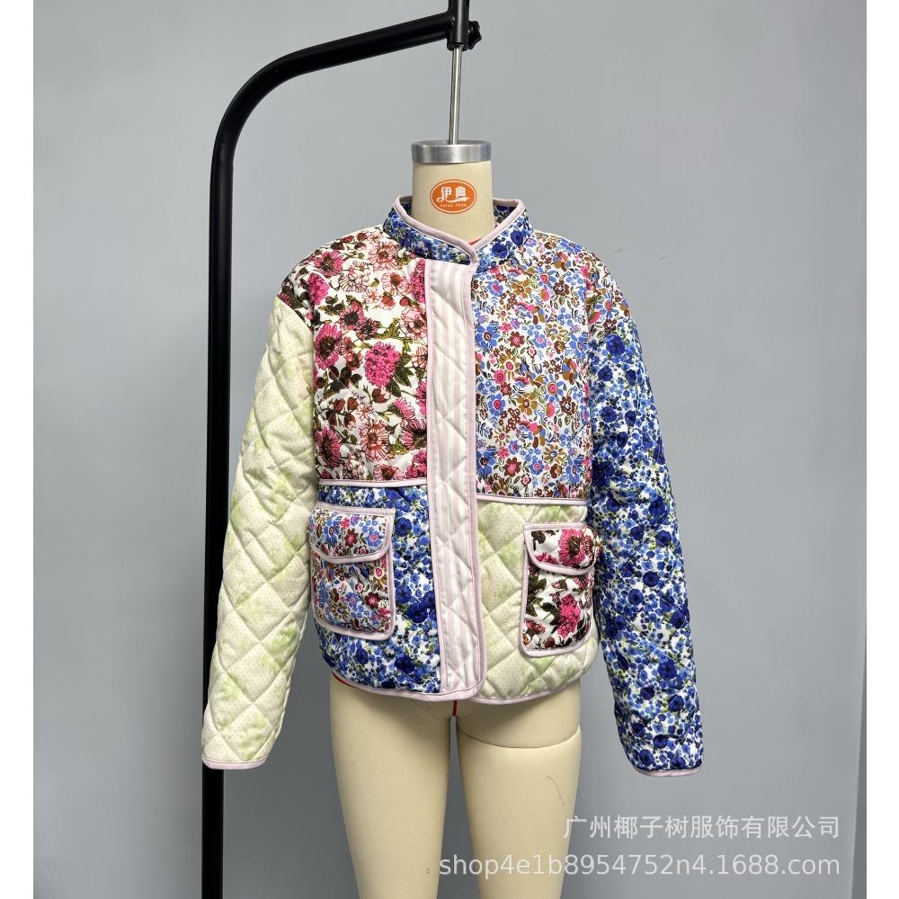 

Новое пальто в стиле стритвир с принтом пэчворк для женской осени и зимы S