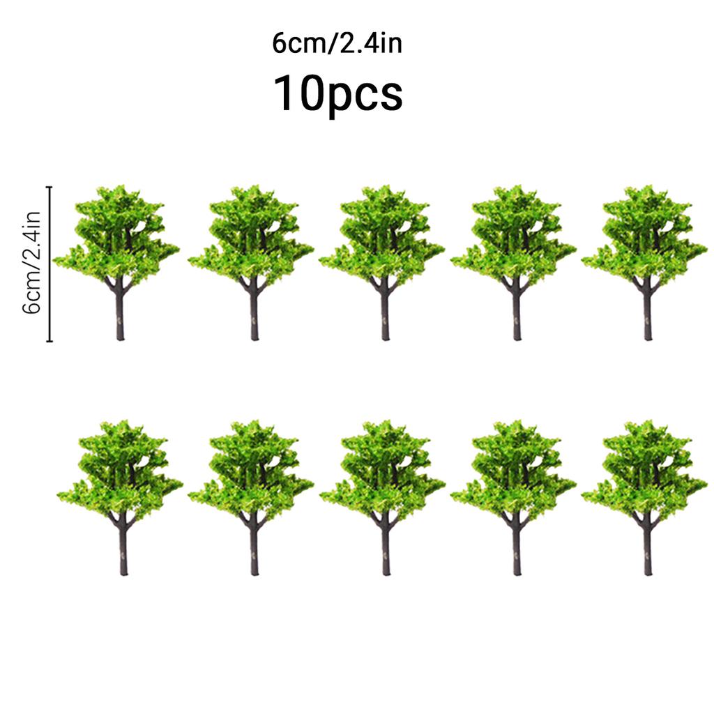5/10 model trees 4-8CM railway scene dollhouse fairy garden scene building micro landscape mini landscape flower pot DIY