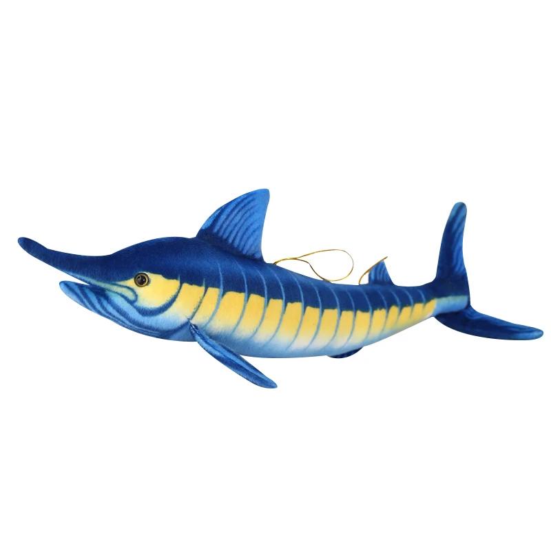 140cm Huge Simulation Bluefin Tuna Plush Toys Stuffed Soft Blue Marlin Makaira Mazara Plush Pillow Fish Toys