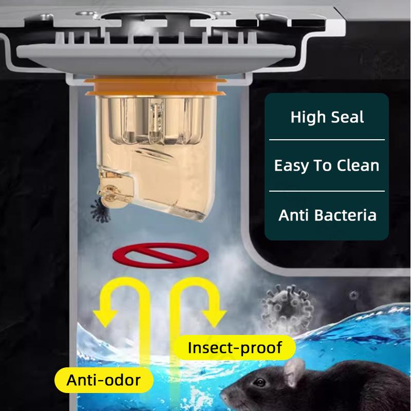 Universal Floor Drain Inner Core Sewer Deodorant Anti-Insect Tool Bathroom Closed Cover Shower Drain Cover ABS