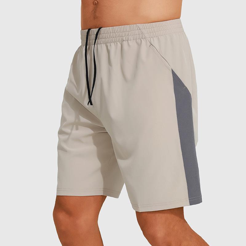 Men's Lightweight Quick-Dry Color-Block Running Shorts - Moisture-Wicking, Breathable, Loose Fit for Summer