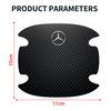 4ks Ochranná samolepka na misku dveří auta z uhlíkových vláken Fólie na ochranu kliky dveří pro Mercedes Benz A C E Třída W204 W205 W213 W212