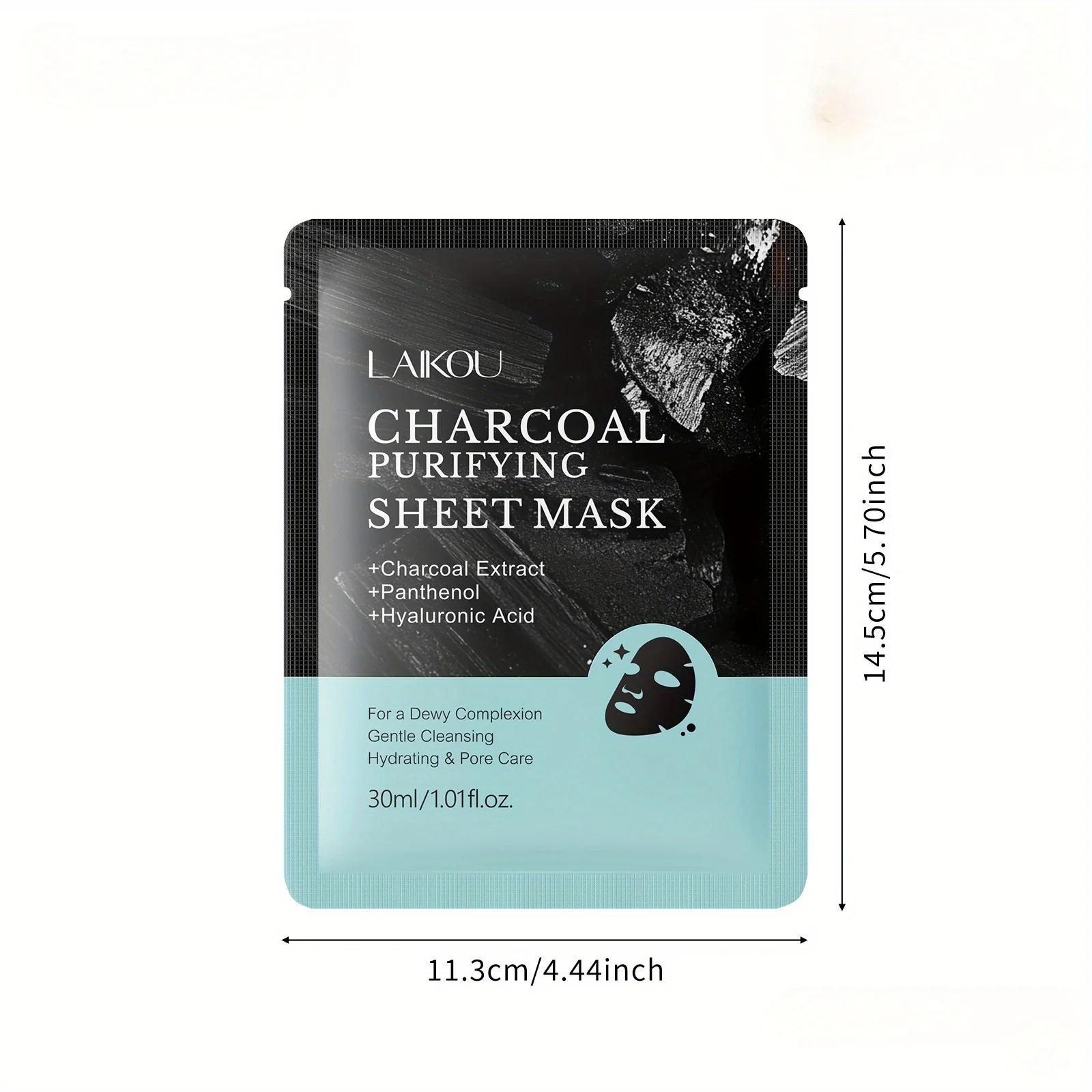 

Bamboo Charcoal Mask with Hyaluronic Acid Deep Cleansing Long Lasting Moisturizing for Gentle Skin Care