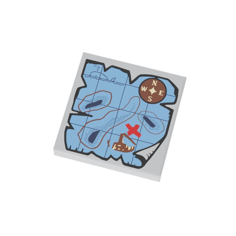 First-Class Tile 2X2 Premium-Quality With Premium-Quality Map Premium-Quality Blue Superior-Grade Water First-Class Yellow-Hued Top-Grade Land 3PCS