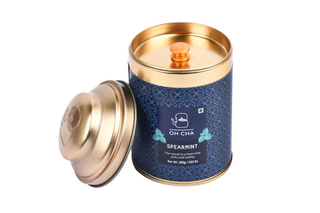 OH CHA - Spearmint Tea, Moroccan Origin | 100gms, Spearmint Tea for PCOS, PCOD Peppermint Tea blend | Classic Moroccan Mint Tea with Fennel