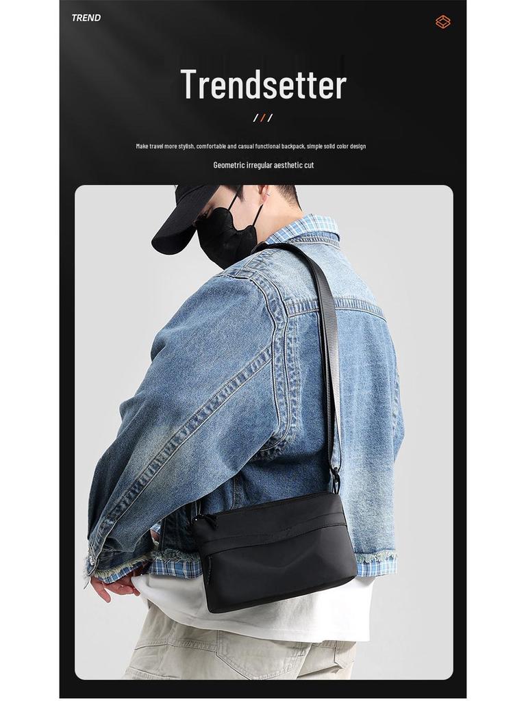 Trendy Men's Crossbody Shoulder Bag: Large-Capacity Sports & Travel Backpack