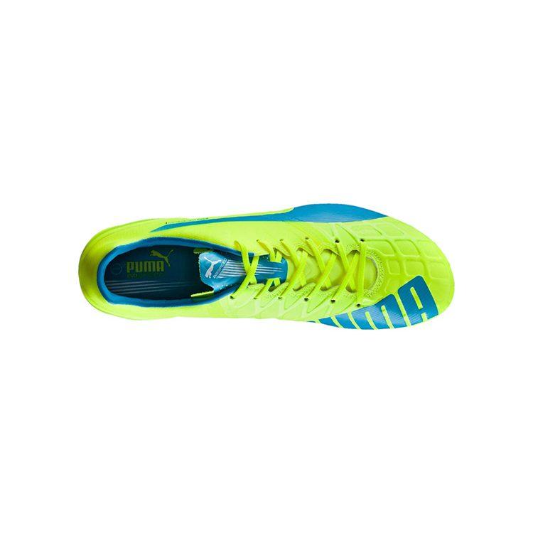 PUMA FG Firm Ground Abrasion Resistant Soccer Shoes Men's Green Blue 103264-04
