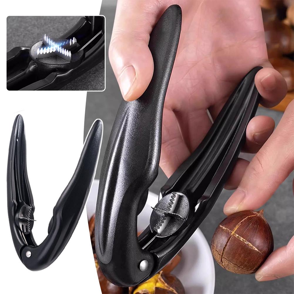 Przecinarka do łupin orzechów z cięciem krzyżowym, Klips do kasztanów, Szczypce do orzechów włoskich, Metalowa obieraczka do kasztanów Otwieracz do orzechów Nóż do łuskania Narzędzia kuchenne