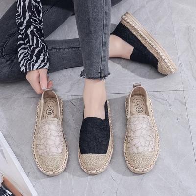Damesschoenen Nieuwe Mode Vlecht Mesh Ademend Lichtgewicht Platte Zool Casual Schoenen voor Dames Zapatos De Mujer 2024