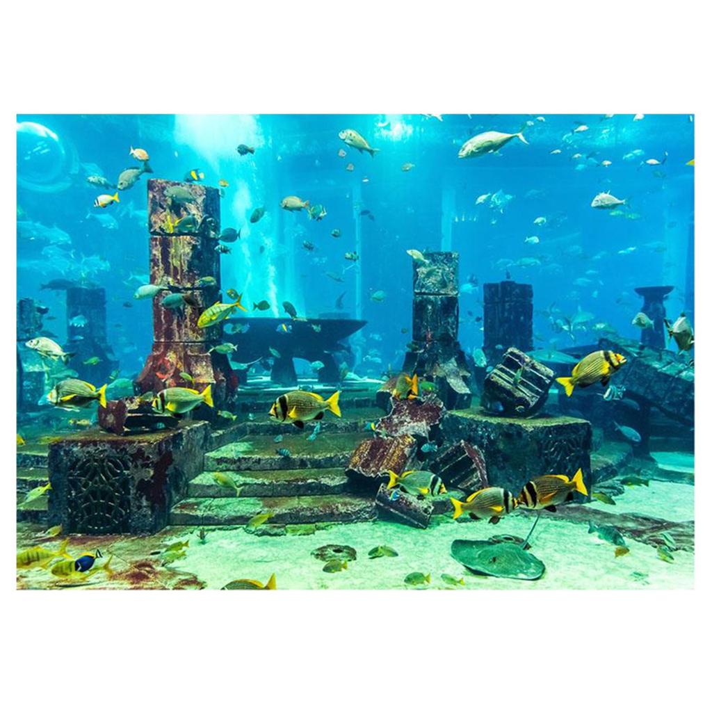 Coral Aquarium Background Underwater Poster Fish Tank Wall Decorations Sticker 61 x 30cm
