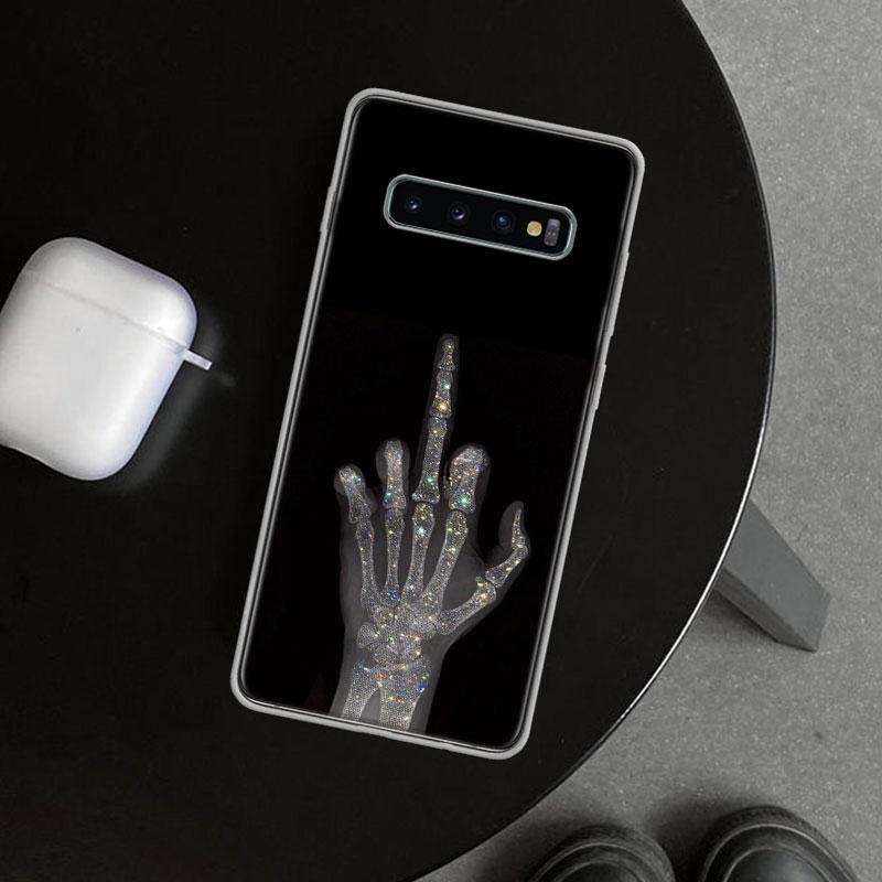 Middle Finger Phone Case Cover for Samsung Galaxy S26 S25 Edge S24 S23 Ultra S22 Plus S21 FE S20 + Art Customized Fundas Galaxy