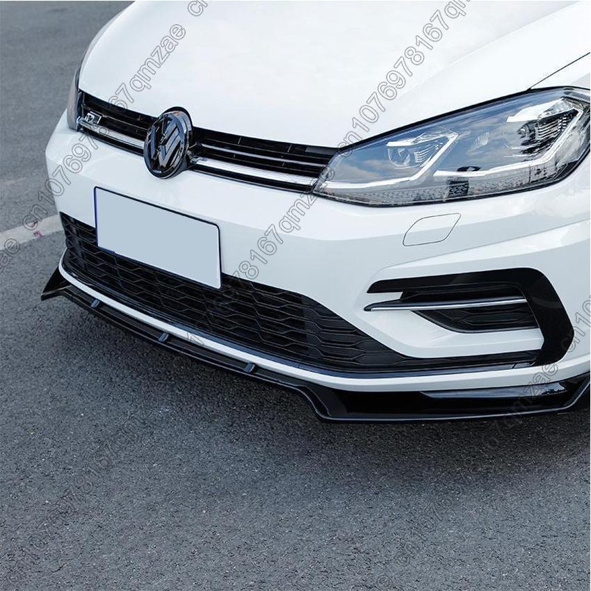 Per VW Golf 7 7.5 MK7 MK7.5 GTI GTD R R-Line 2012-2020 Kit Carrozzeria Spoiler Labbra Splitter Paraurti Anteriore Per Volkswagen Nero Lucido