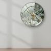 Round Marble Wall Clock Roman Numerals Operated Home Decor for Living Room, Office,