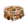 4Pcs/Set Boho Colorful Beads Bracelet Set For Women Fashion Tassel Charm Glass Beaded Chain Wristband Female Jewelry Gift