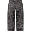 Bandana Jacquard Baggy Jean Black