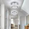 Modern Crystal Chandelier Small LED Crystal Ceiling Light for Dining Room Bedroom Living Room Hallway (Cool White)