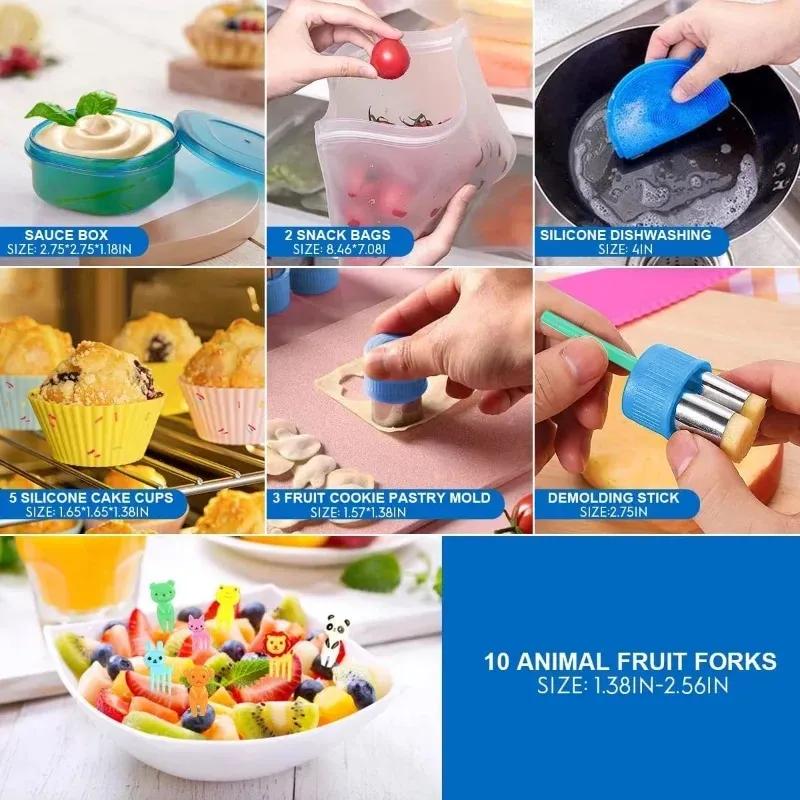 Lunch Box Bento Box Lunch Containers for Adult/Kid/Toddler 4 Compartment Bento Lunch Box Microwave Dishwasher Freezer Safe