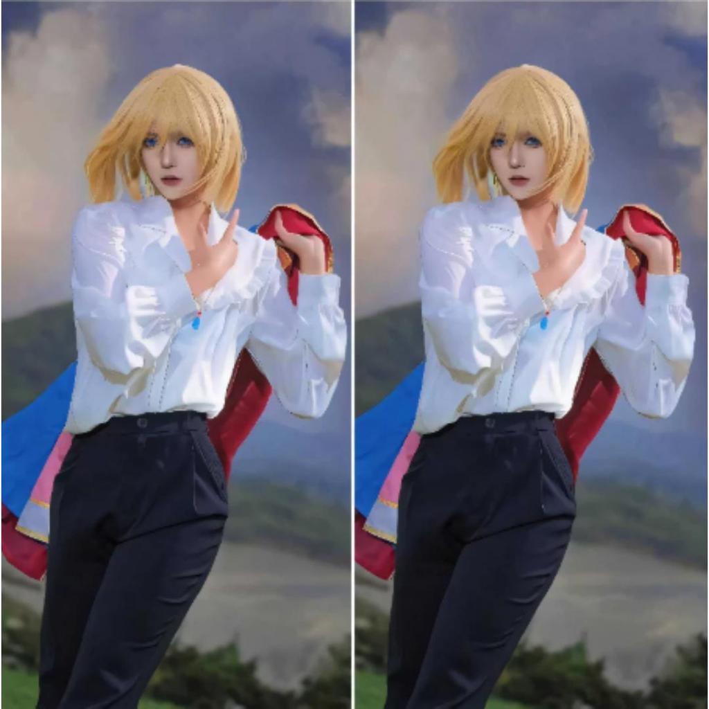 Howl Cosplay Kostüm Anime Komplettset Mit Jacke Hemd Hose Halskette Ohrringe Für Halloween Comic Con Große Größe Howl Outfits