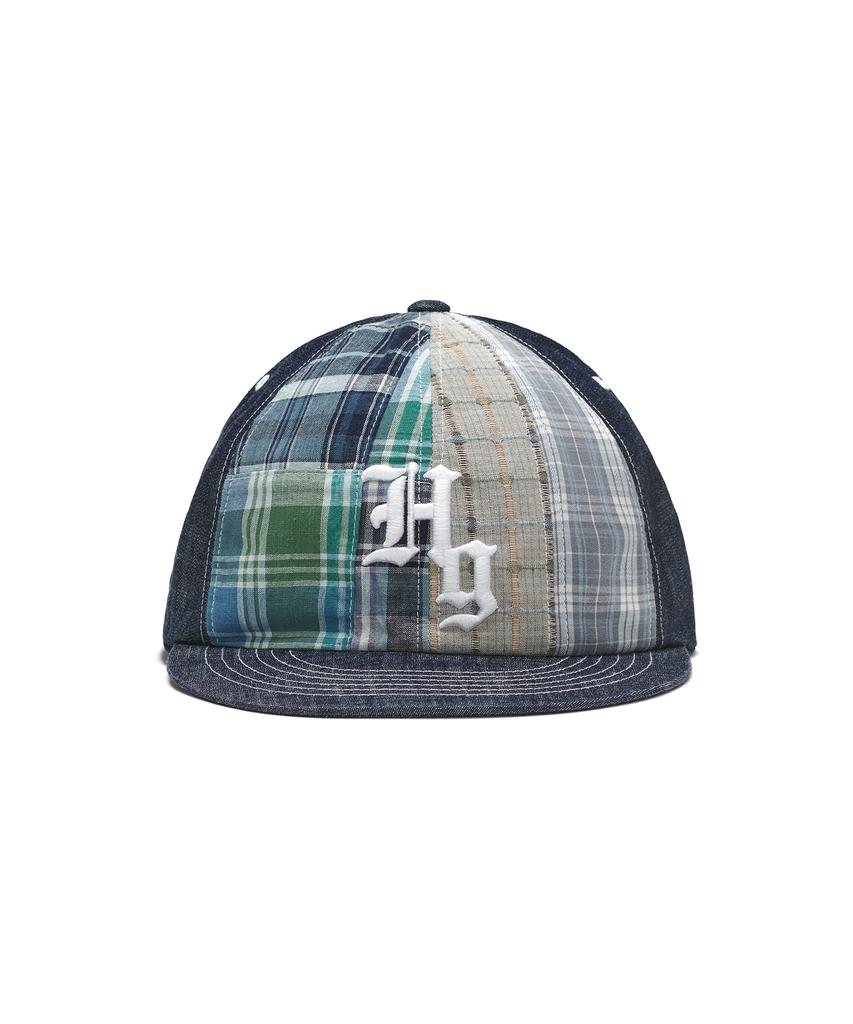 HUG YOUR SKIN Patchwork Denim Snapback (Blue)