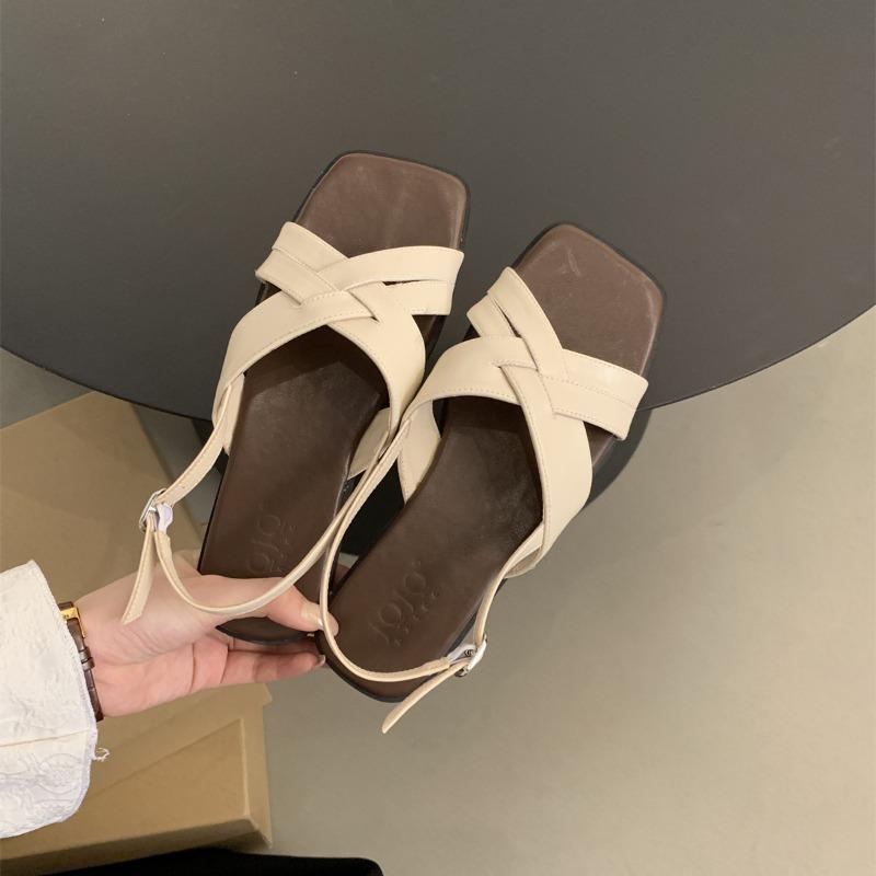 

Holiday seaside soft flat sandals women s summer wear new beautiful retro beach shoes 35