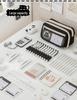 2025 New Little Black Cat Transparent Pencil Case for Girls - Trendy Stationery Box for Elementary, Middle, and High School Students
