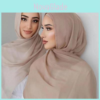 Human Cotton Scarf And Hat Set With Soft Wide Border For Allseason Comfort