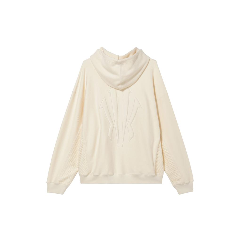 Anta Kyrie Irving Series Solid Color Comfortable Breathable Hoodie Men Hoodies Beige 172421705-3