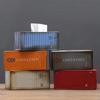 Container Tissue Box Versandbehälter Modell Kreative Lagerung Serviettenhalter Desktop Storage Serviettenbox Mode Dekoration