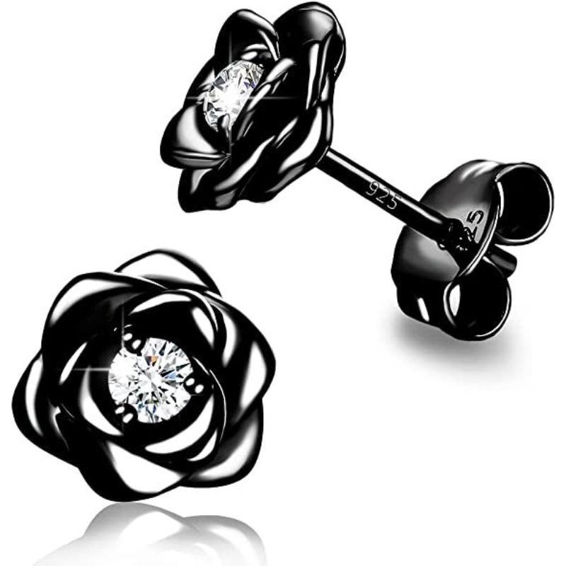 

Rose Earrings Womens Temperament Fashionable and High End Earrings Versatile Accessories