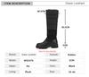 Winter Shoes Woman Snow Boots Warm Fur Plush Casual Wedge Knee High Boots Girls Black Waterproof Shoes Ladies