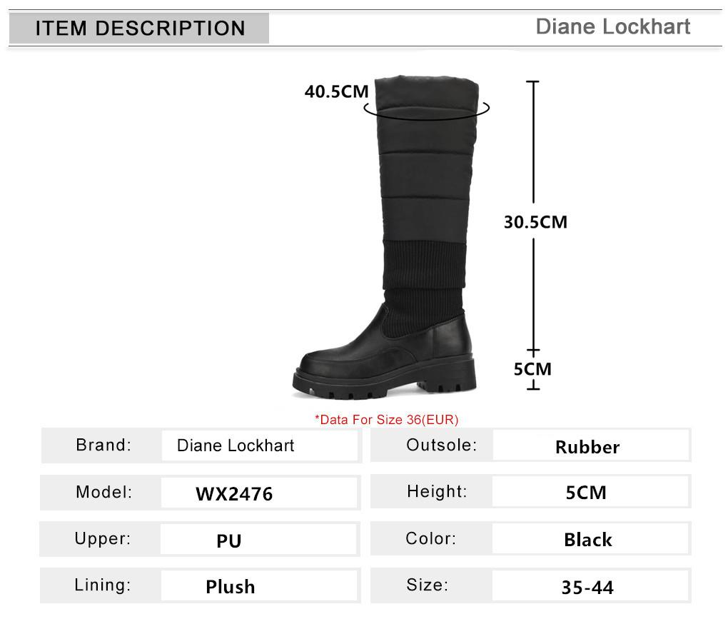Winter Shoes Woman Snow Boots Warm Fur Plush Casual Wedge Knee High Boots Girls Black Waterproof Shoes Ladies