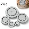 Forniture per Ceramica Fatta a Mano 5 Pezzi Strumento per Anello del Piede, Stampo Riutilizzabile in ABS per Argilla Fai-da-te, Allineamento Base per Ceramista per Stampini Uniformi per Ciotole e Tazze