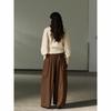 Shi Ji TR Pleated Cocoon Trousers: Autumn Mid-rise, Slimming, Versatile, and Casual Long Pants M7618