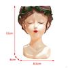 Cute Female Women Girl Head Statue Plant Container Bust Flower Pot Home Cactus Planter indoor e