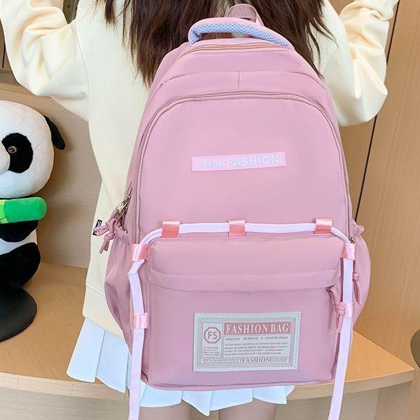Schoolbag Mori Black and White Versatile Solid Color Backpack Women's Japan and Korea Fashion Schoolbag Men's High School Backpack Women's Backpack 