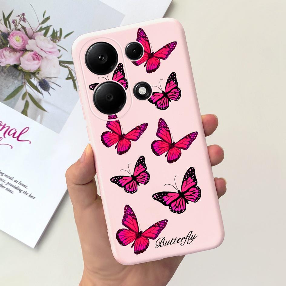 For Xiaomi Redmi Note 13 Pro 4G 2024 Case Cute Love Heart Cactus Soft Matte TPU Cover For Xiaomi Poco M6 Pro 4G Note13 Pro Coque