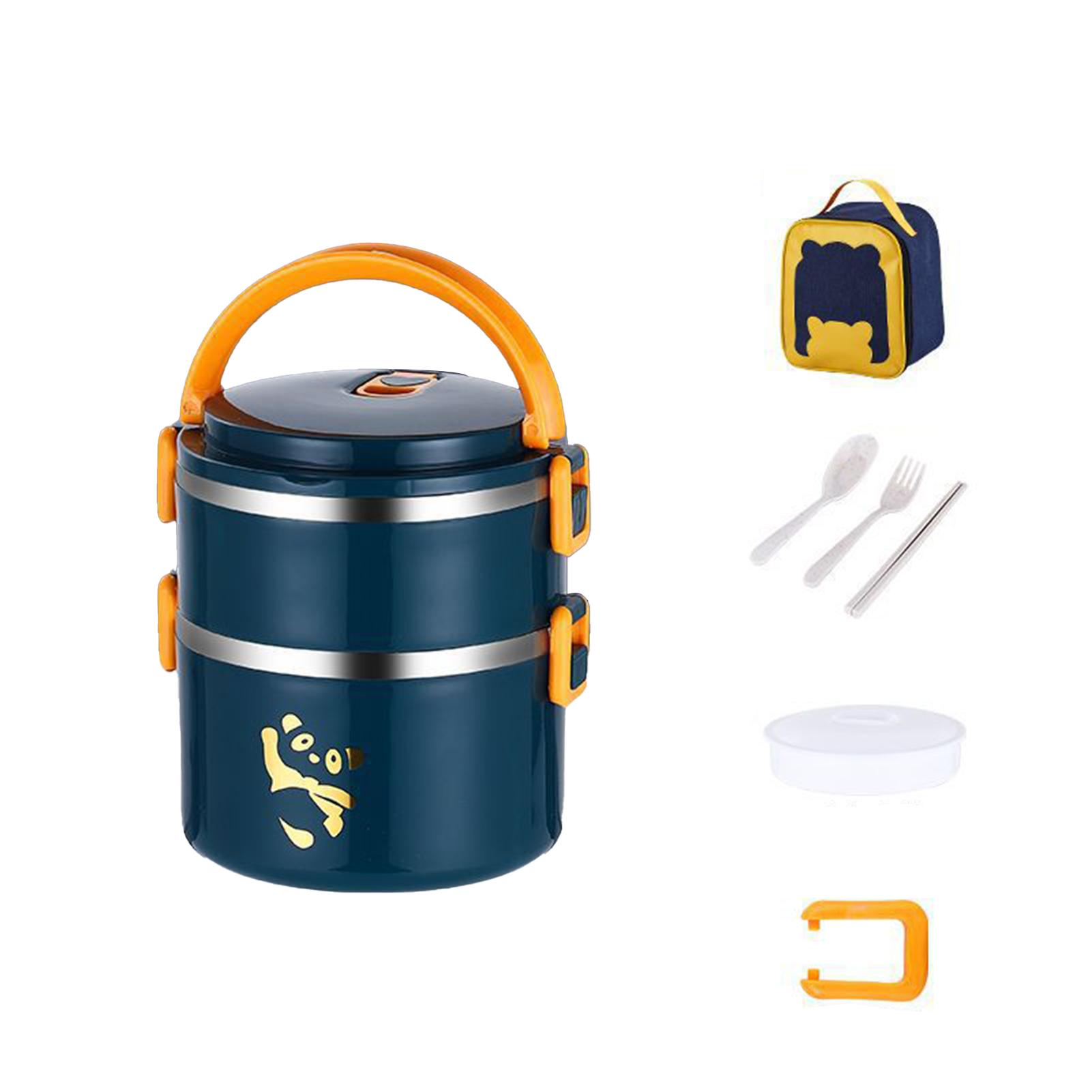 

Складные ланч-боксы, герметичные, из нержавеющей стали, термобоксы с ланч-боксами с сумкой для студентов и офисных работников