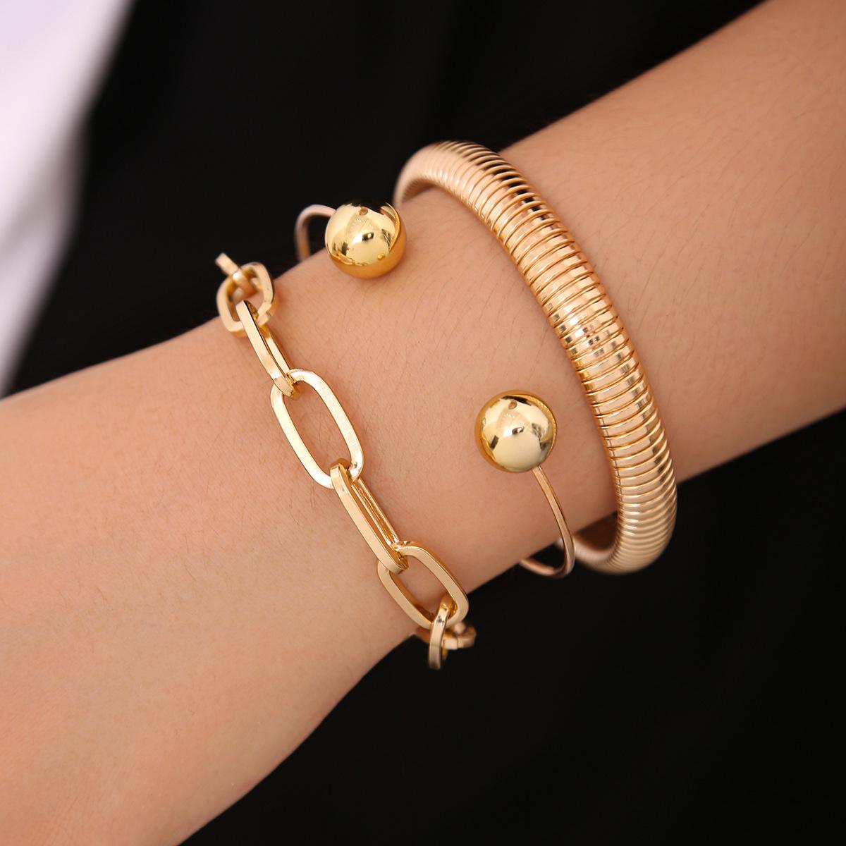 Hot-selling threaded chain multi-layer bracelet set creative trend design jewelry