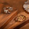 Yousheng Thumb Ring Vine Shape Adjustable Opening Design Finger Ring Titanium Steel Finger Band Versatile Jewelry