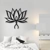 Lotus Metal Wall Art Minimalist Flower Silhouette Yoga Decor Spiritual Home Zen Mandala Inspired