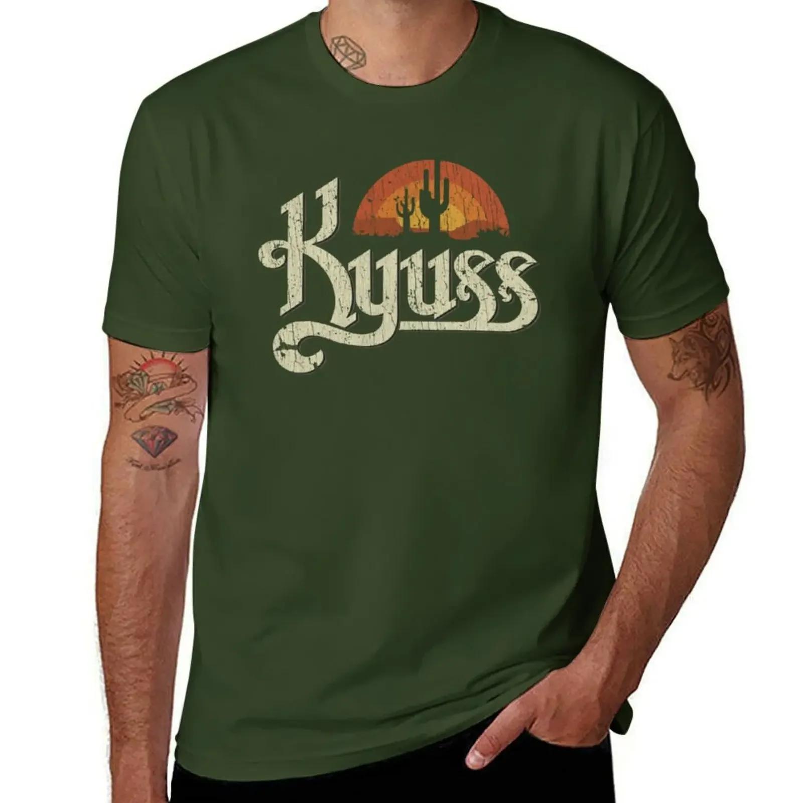 GUOYAN TOP Kyuss Sunset 1987 T-shirt jongens dierenprint nieuwe editie zwart dierenprint voor jongens zware t-shirts voor mannen M