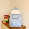 College Style Backpack Student Block Color Campus Schoolbag Female High School Students Large Capacity Backpack